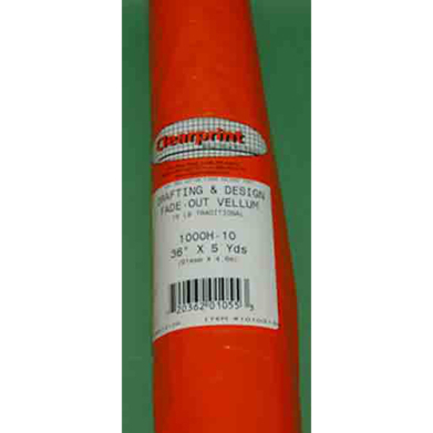 Clearprint 36 Inch X 5 Yards Fade Out Vellum Roll (10x10 Grid)