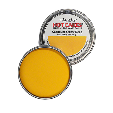 Enkaustikos Hot Cakes Encaustic Wax Paint - (1.5oz/45ml) Cadmium Yellow Deep