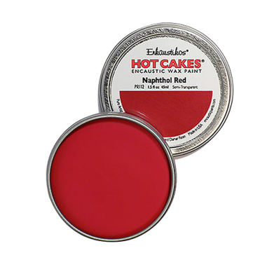 Enkaustikos Hot Cakes Encaustic Wax Paint - (1.5oz/45ml) Naphthol Red