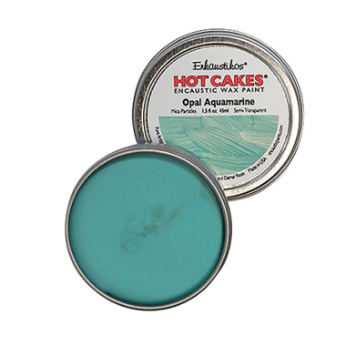 Enkaustikos Hot Cakes Encaustic Wax Paint - (1.5oz/45ml) Opal Aquamarine