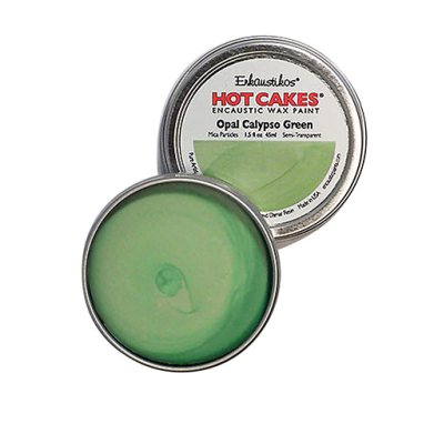 Enkaustikos Hot Cakes Encaustic Wax Paint - (1.5oz/45ml) Opal Calypso Green