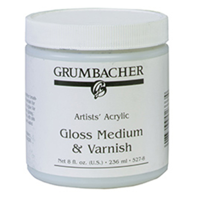 Grumbacher Acrylic Medium & Varnish - (8oz/236ml) Gloss