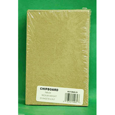 Chipboard Med Weight 4x6 Inch pk 25 Sheets
