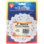 Hygloss Paper Lace Doilies 4" - (100 Pack) White Round