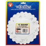 Hygloss Paper Lace Doilies 6" - (100 Pack) White Round