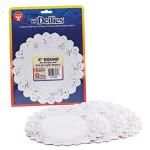 Hygloss Paper Lace Doilies 6" - (36 Pack) White Round
