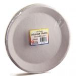 Hygloss Pulp Collage Trays 9" Round - (25 Pack)