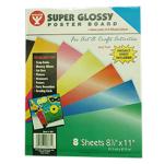 Hygloss Super Glossy Poster boards 8.5"x11"  Assorted Colors