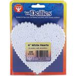 Hygloss Paper Lace Doilies 4" - (100 Pack) White Hearts
