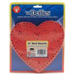 Hygloss Paper Lace Doilies 6" - (36 Pack) Red Hearts