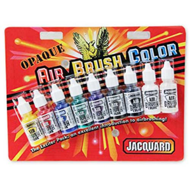 Jacquard Air Brush Color Paints Exciter Pack - (9 Pack) Opaque Colors
