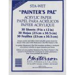 Masterson Sta-Wet Painters Pal Acrylic Paper 9" x 12" (30 sheets)