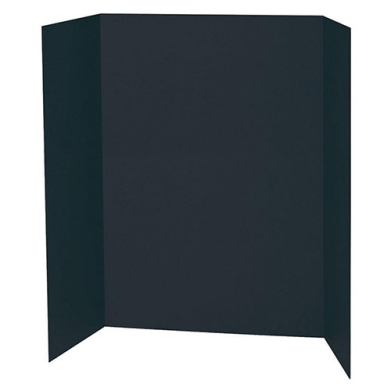 Pacon Tri-Fold Project Display Board 36" x 48" - Black
