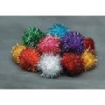 Craft Pom Poms Assorted Glitter 1" (50 count)