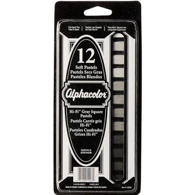 Alphacolor Soft Pastel Set - (12 Pack) Hi-Fi Grays