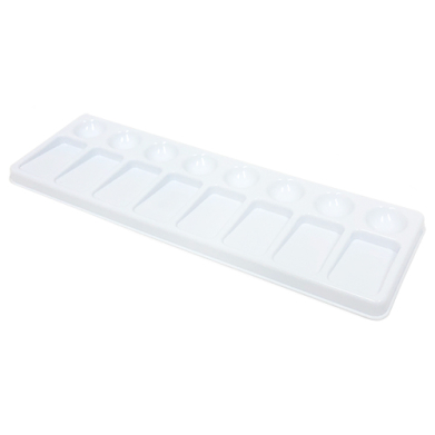 Richeson Plastic Tray 4" x 12" - 8 Round & Slant Wells