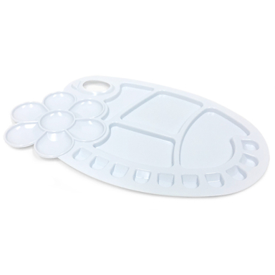 Jack Richeson Plastic Paint Palette - 21 Well Flower & Hole  400246