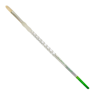 Royal Langnickel Soft-Grip Bristle Brush - Long Handle, Filbert #4