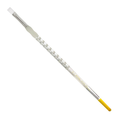Royal Langnickel Soft-Grip White Taklon Brush - Long Handle, Flat #2