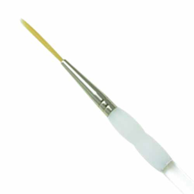 Royal Langnickel Soft-Grip Golden Taklon Brush - Short Handle, Script Liner #0