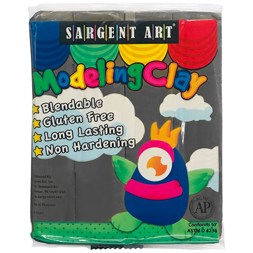 Sargent Modeling Clay (1lb) Gray Quality Art, Inc. School and Fine