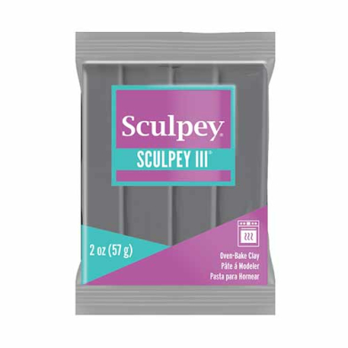 Sculpey III Oven-Bake Clay (2oz bar) - Elephant Gray