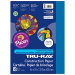 Pacon Tru-Ray Sulphite Construction Paper 9" x 12" - (50 Sheets) Atomic Blue