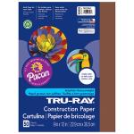 Pacon Tru-Ray Sulphite Construction Paper 9" x 12" - (50 Sheets) Warm Brown