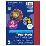 Pacon Tru-Ray Sulphite Construction Paper 9" x 12" - (50 Sheets) Festive Red