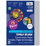Pacon Tru-Ray Sulphite Construction Paper 9" x 12" - (50 Sheets) Gray