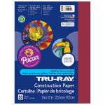 Pacon Tru-Ray Sulphite Construction Paper 9" x 12" - (50 Sheets) Holiday Red