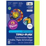 Pacon Tru-Ray Sulphite Construction Paper 9" x 12" - (50 Sheets) Lively Lemon