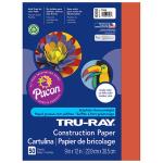 Pacon Tru-Ray Sulphite Construction Paper 9" x 12" - (50 Sheets) Orange