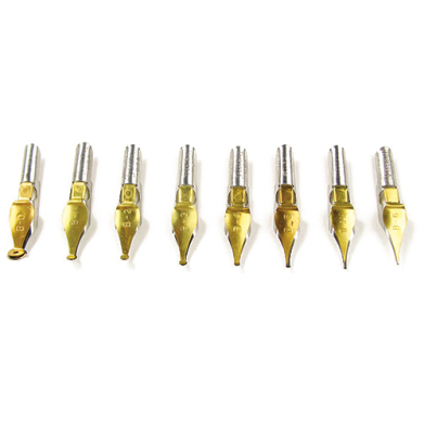 Speedball Pen Nibs - (6 Pack) Assorted Round B Styles