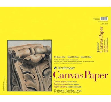 Strathmore 300 Series Canvas Paper Pad 16" x 20" (10 sheets, 115lb)