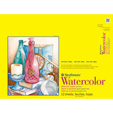 Strathmore 300 Series Watercolor Pad 11" x 15" - (12 Sheets, 140lb) Cold Press