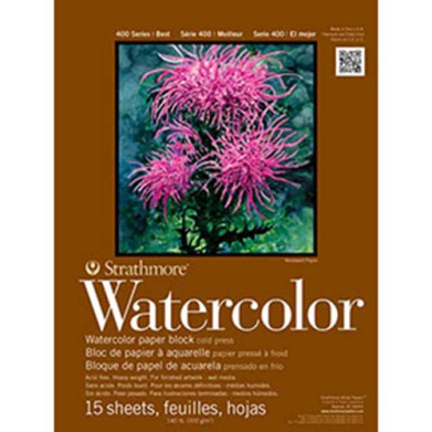 Strathmore 400 Series Watercolor Block ( 472 ) 13" x 17" - (15 Sheets, 140lb) Cold Press