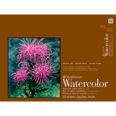 Strathmore 400 Series Watercolor Block ( 472 ) 15" x 20" - (15 Sheets, 140lb) Cold Press