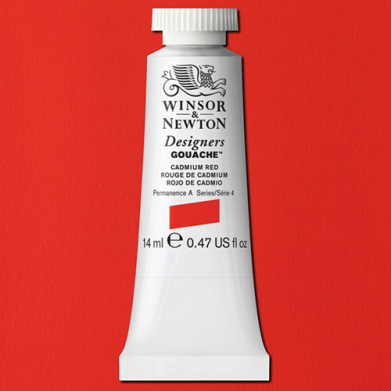 Winsor & Newton Designers Gouache  (0.47oz/14mL) Cadmium Red