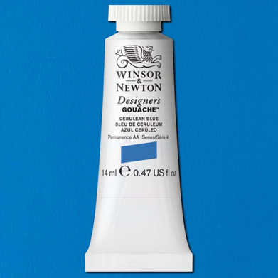 Winsor & Newton Designers Gouache  (0.47oz/14mL) Cerulean Blue
