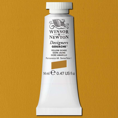 Winsor & Newton Designers Gouache  (0.47oz/14mL) Yellow Ochre