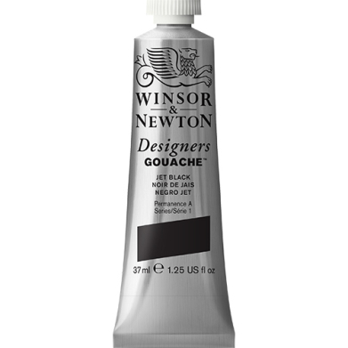 Winsor & Newton Designers Gouache  (1.25oz/37mL) Jet Black