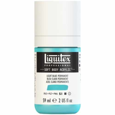 Liquitex Professional Soft Body Acrylic Paint - (2oz/59ml) Light Blue Permanent