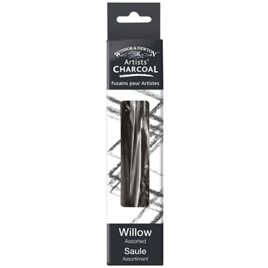 Winsor & Newton Artists' Willow Charcoal Sticks - (12 Pack) Assorted Thickness