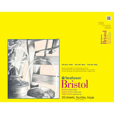 Strathmore 300 Series Bristol Pad 14" x 17" - (20 sheets, 100lb) Smooth