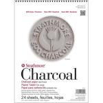 Strathmore 500 Series Charcoal Pad (560)  9" x 12" - (24 sheets, 64lb) White, Spiral Bound