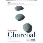 Strathmore 500 Series Charcoal Pad (560) 12" x 18" - (24 sheets, 64lb) White, Spiral Bound