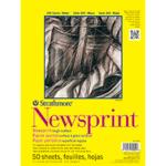 Strathmore 300 Series Newsprint Pad 9" x 12" - (50 sheets, 32lb) Rough