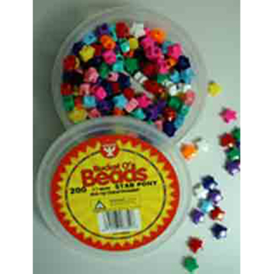 Hygloss Star Pony Beads-200