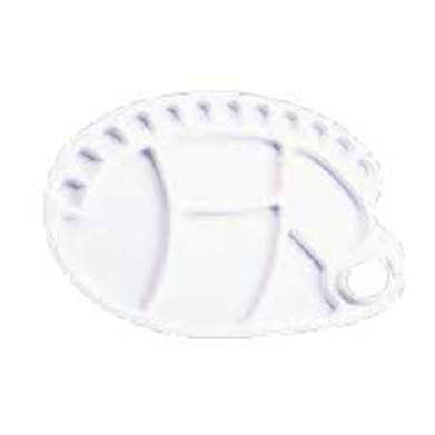 Jack Richeson Plastic 17 Well Oval Paint Palette 400236